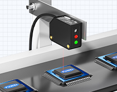 Leder du efter en lasersensor ideel til chipinspektion med 300 mm justering? Er ikke FJNS10-30 det perfekte valg