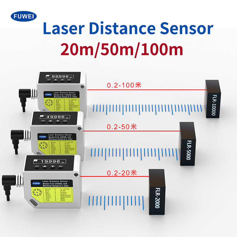 100 meter laserafstandssensor FLR-10000N-UIR